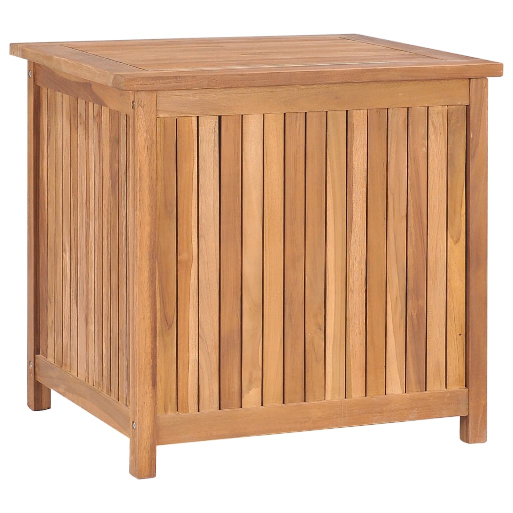 vidaXL caja de almacenaje de jardín madera maciza de teca 60x50x58 cm