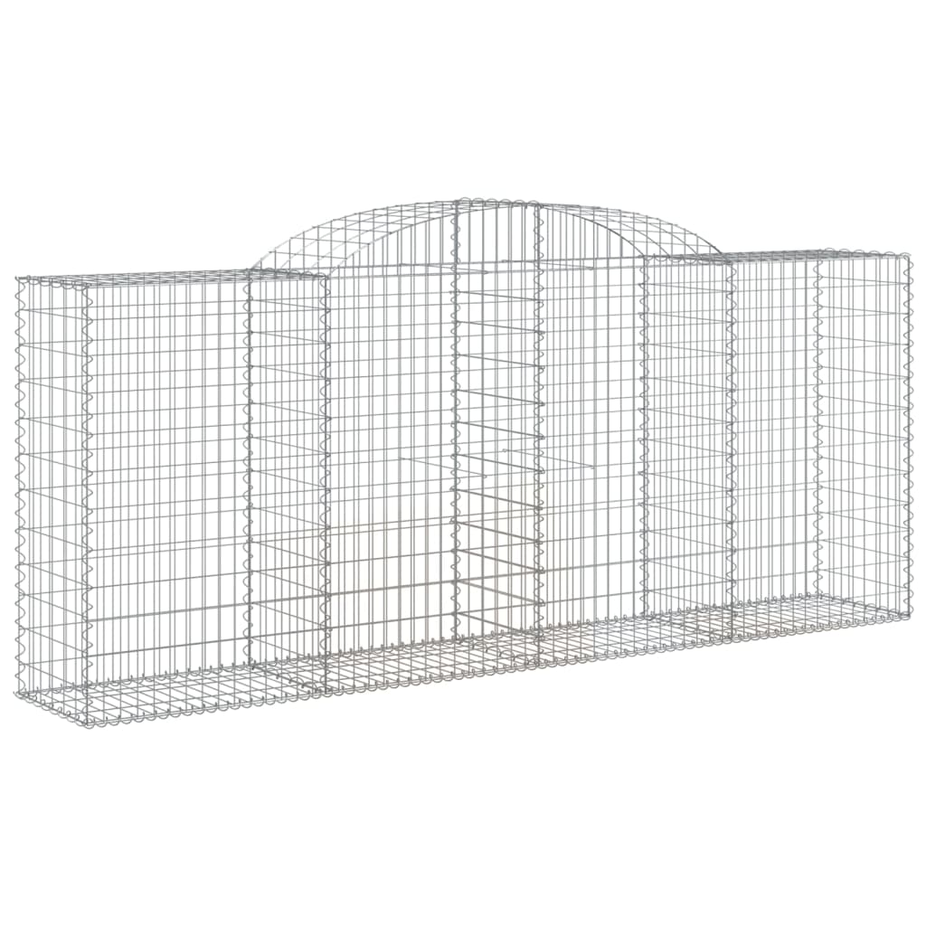 vidaXL cestas gaviones 25 uds forma de arco hierro 300x50x120/140 cm