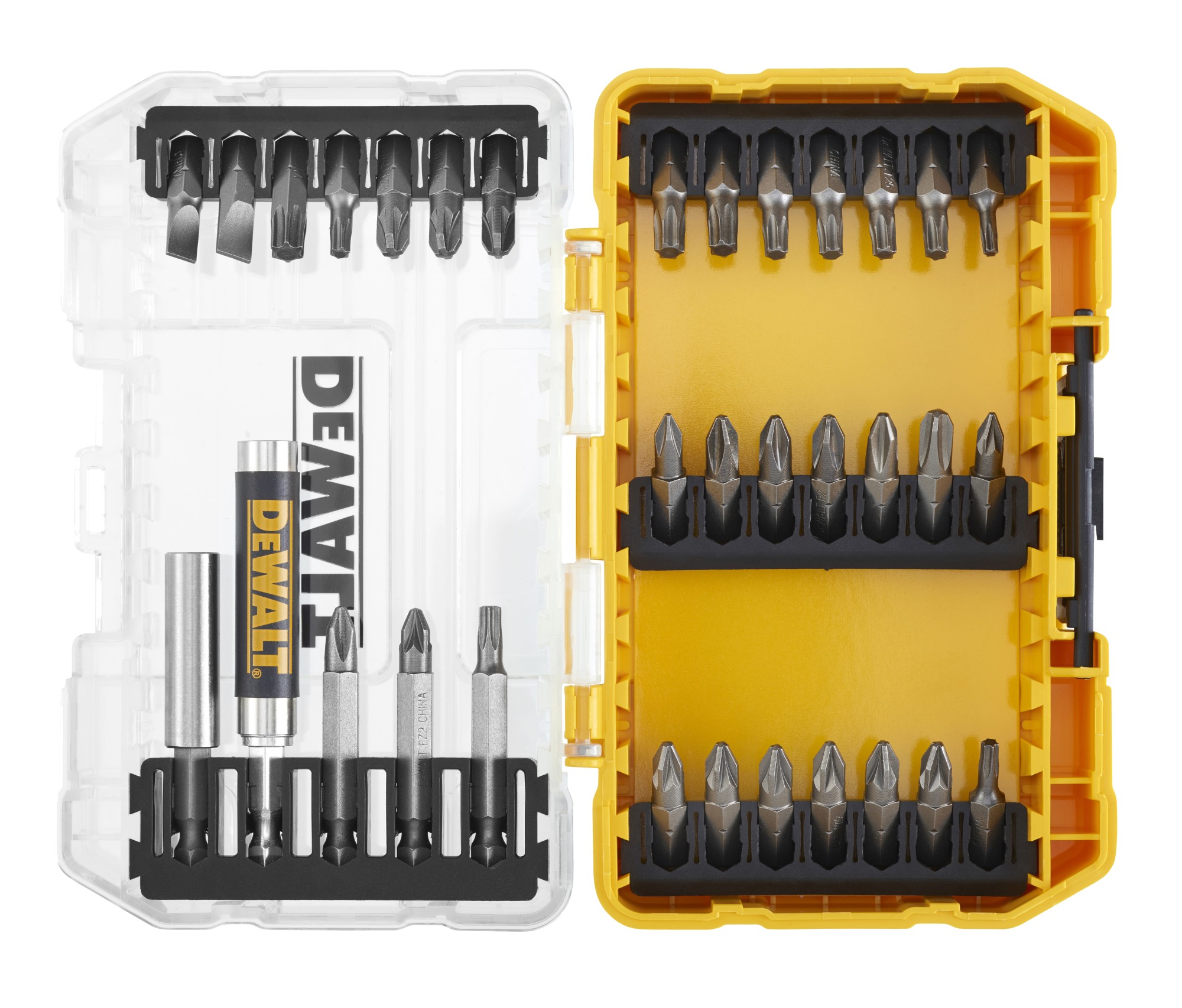 Dewalt juego de puntas de destornillador de 33 piezas - estuche resistente