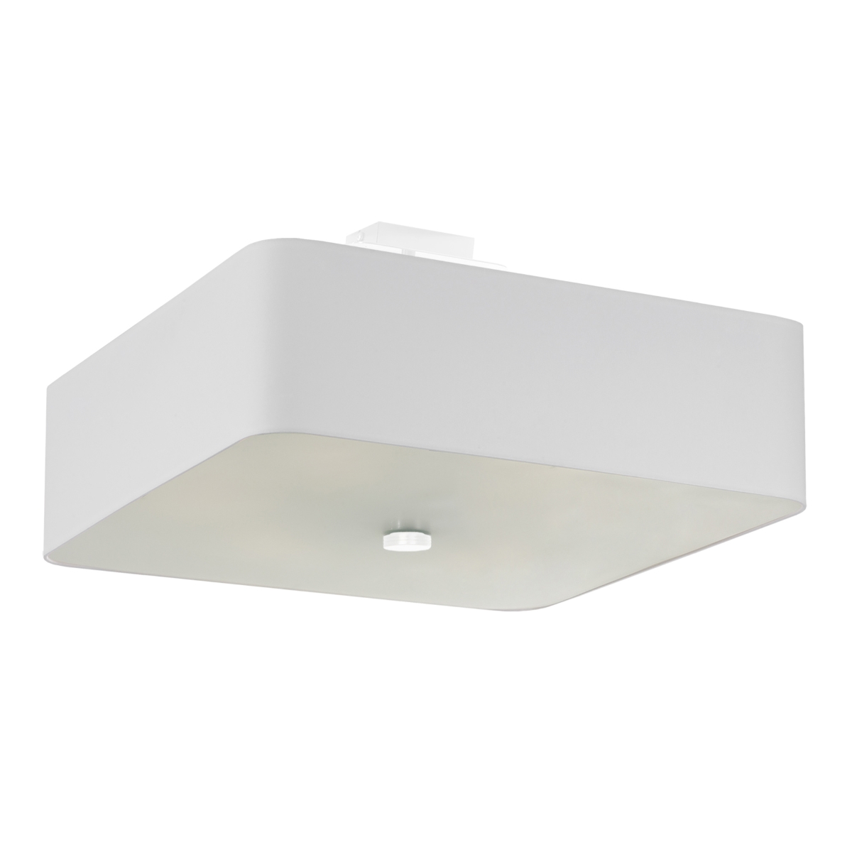 Lámpara de techo lokko 5 blanco tela/vidrio/acero 45x25x45cm