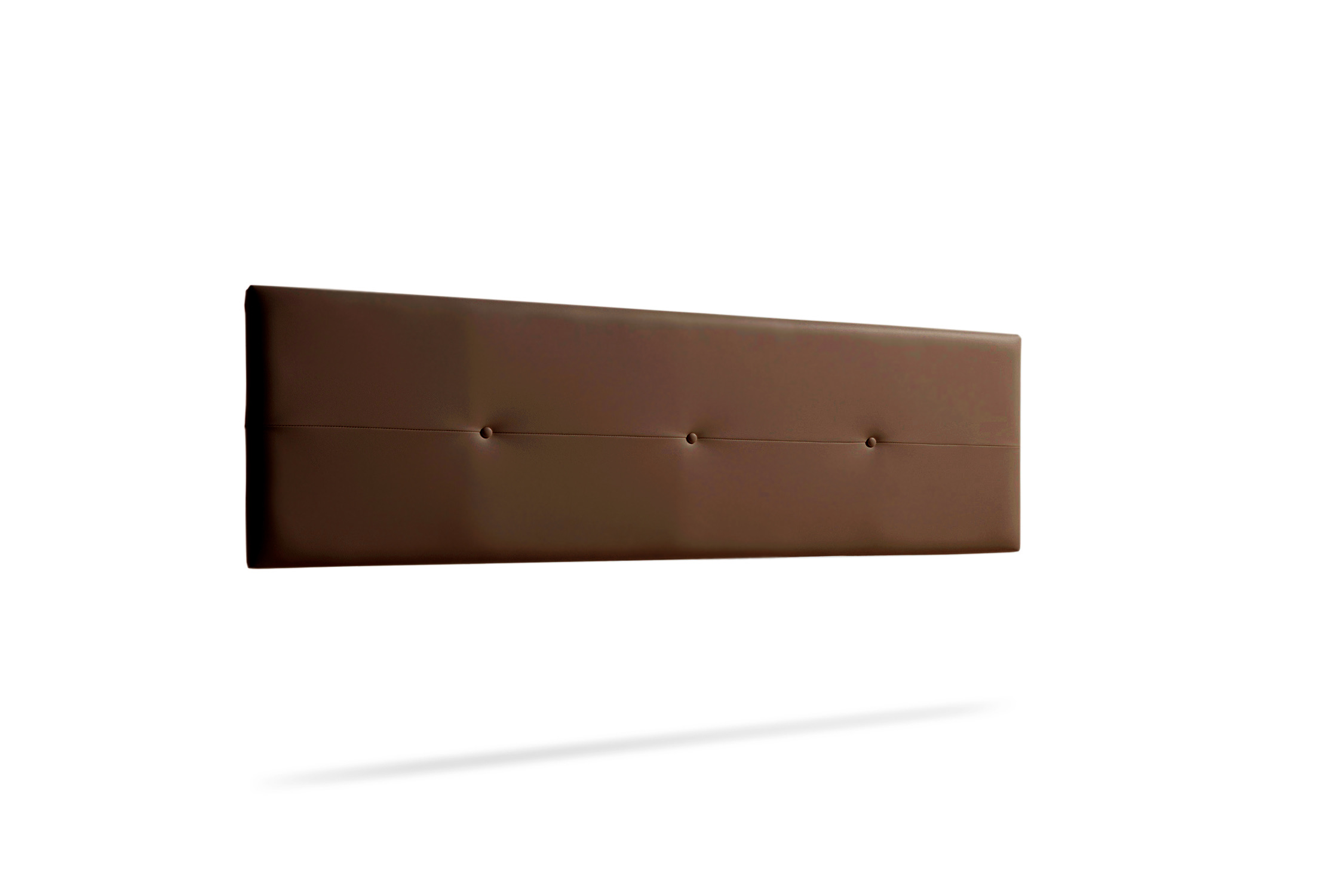 Cabecero tapizado napoli polipiel 170x50x5 cm - marrón - moonia