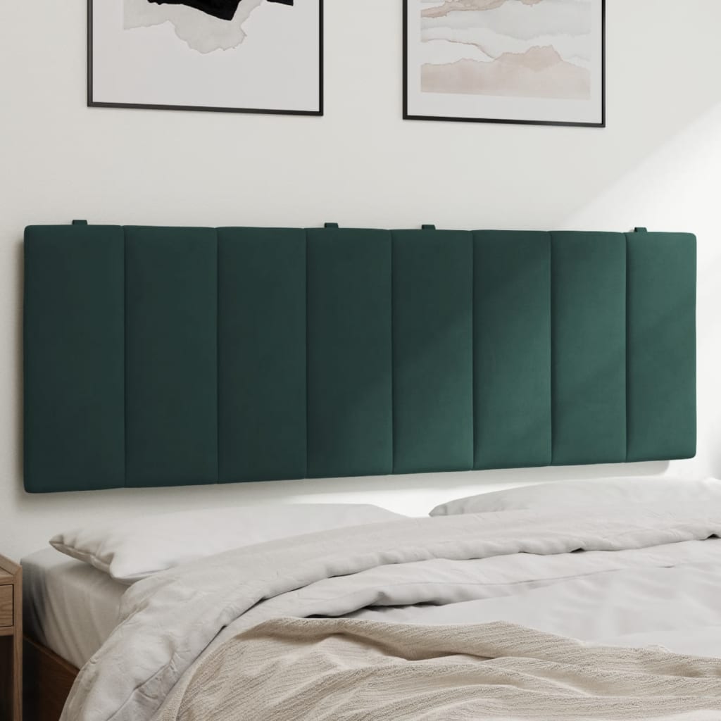 Cabecero de cama acolchado terciopelo verde oscuro 120 cm eso4754