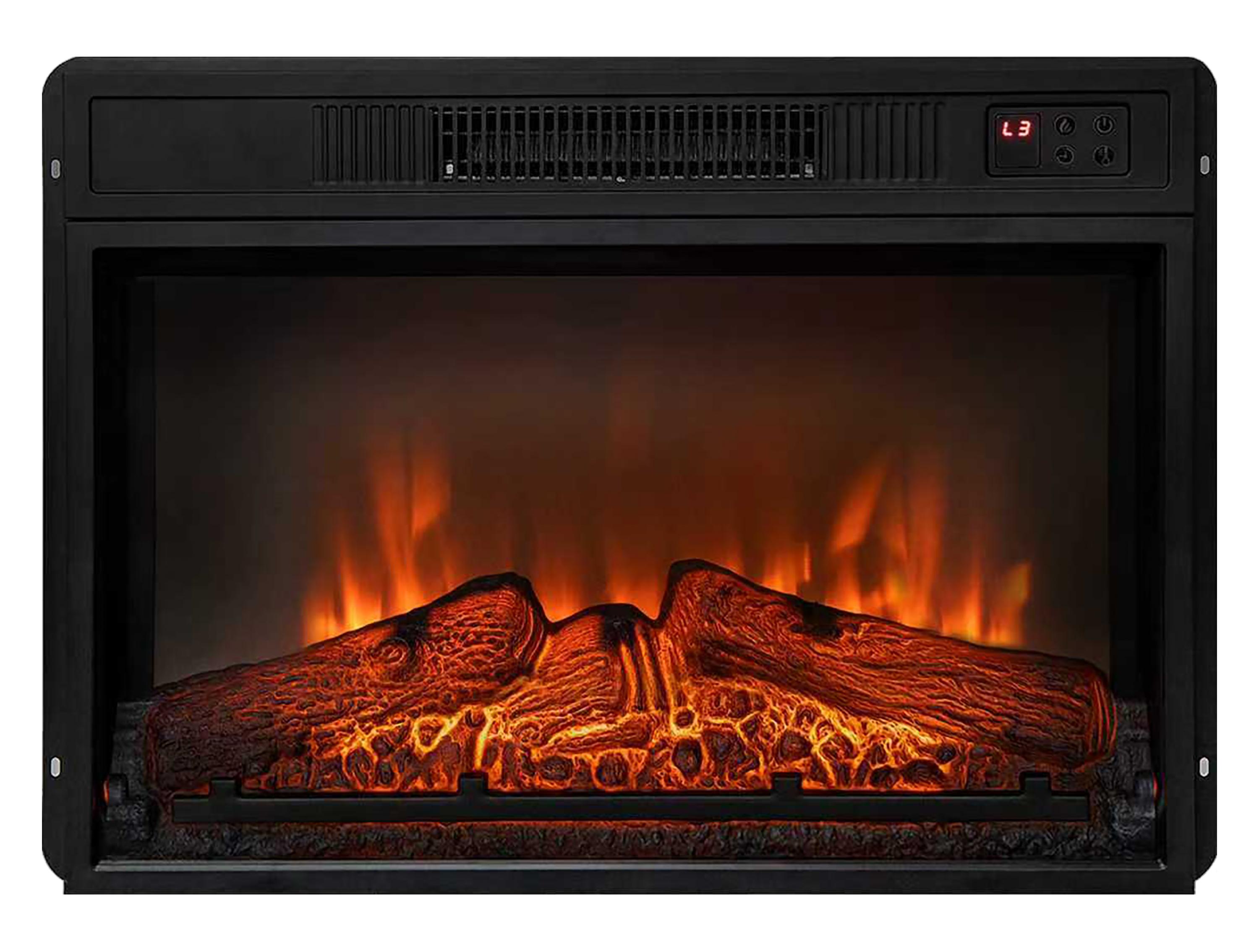Chimenea eléctrica 2000w cristal templado negro con mando a distancia