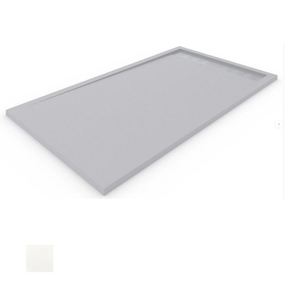 Plato ducha | válvula y rej. Acero inox. | piedra | gris | 160x70cm
