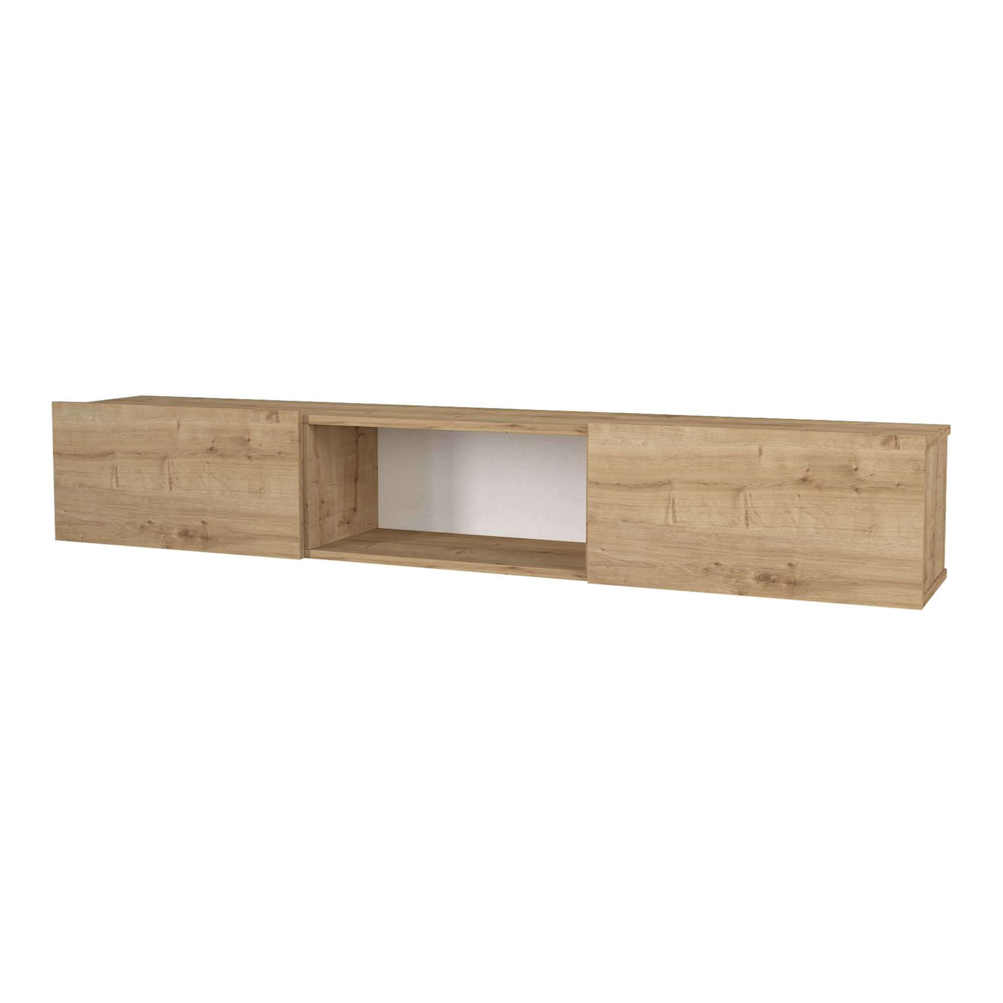 Mueble tv suspendido paltamo aglomerado 180 x 31 x 30 cm - roble [en.casa]