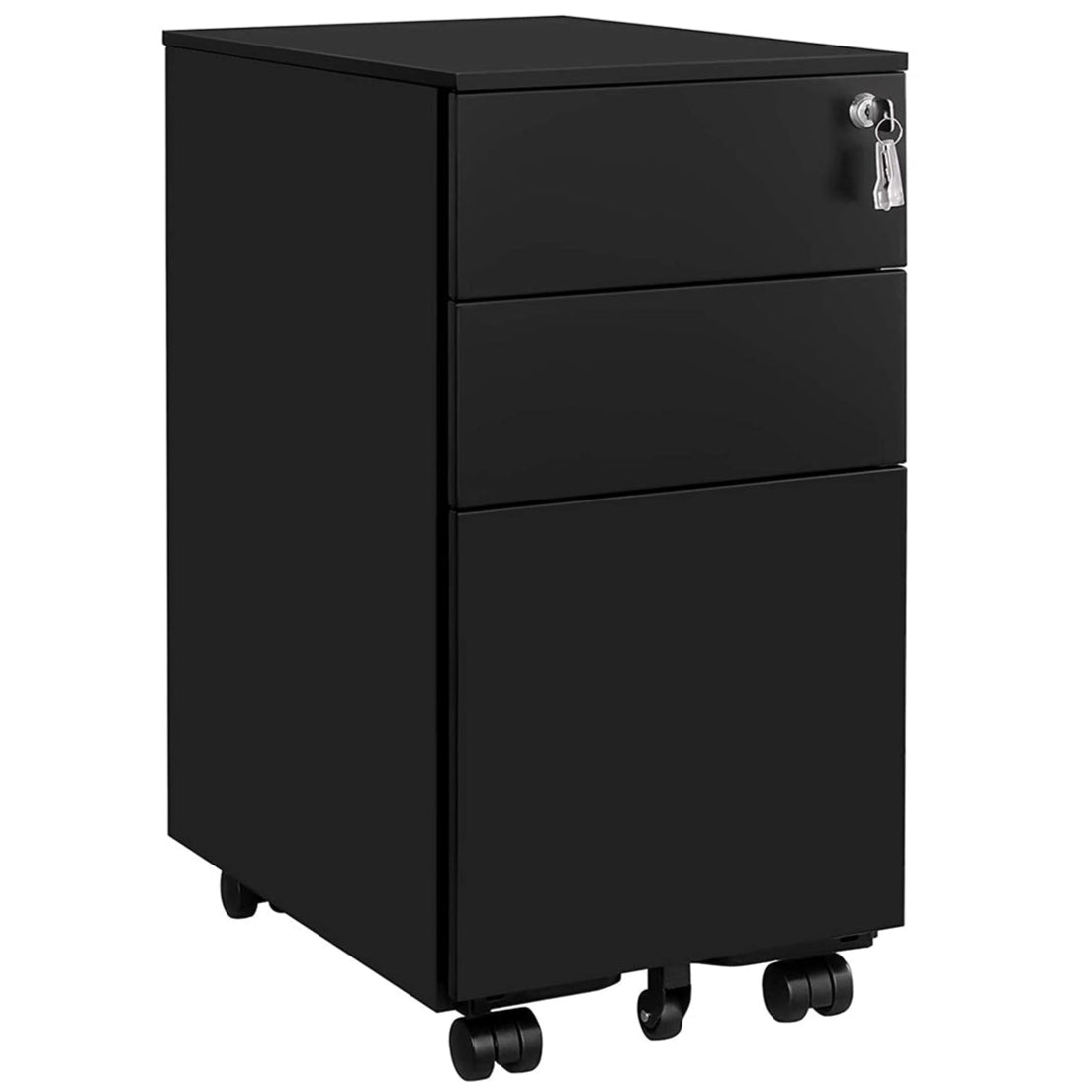 Cajonera de oficina con ruedas 3 cajones y archivador