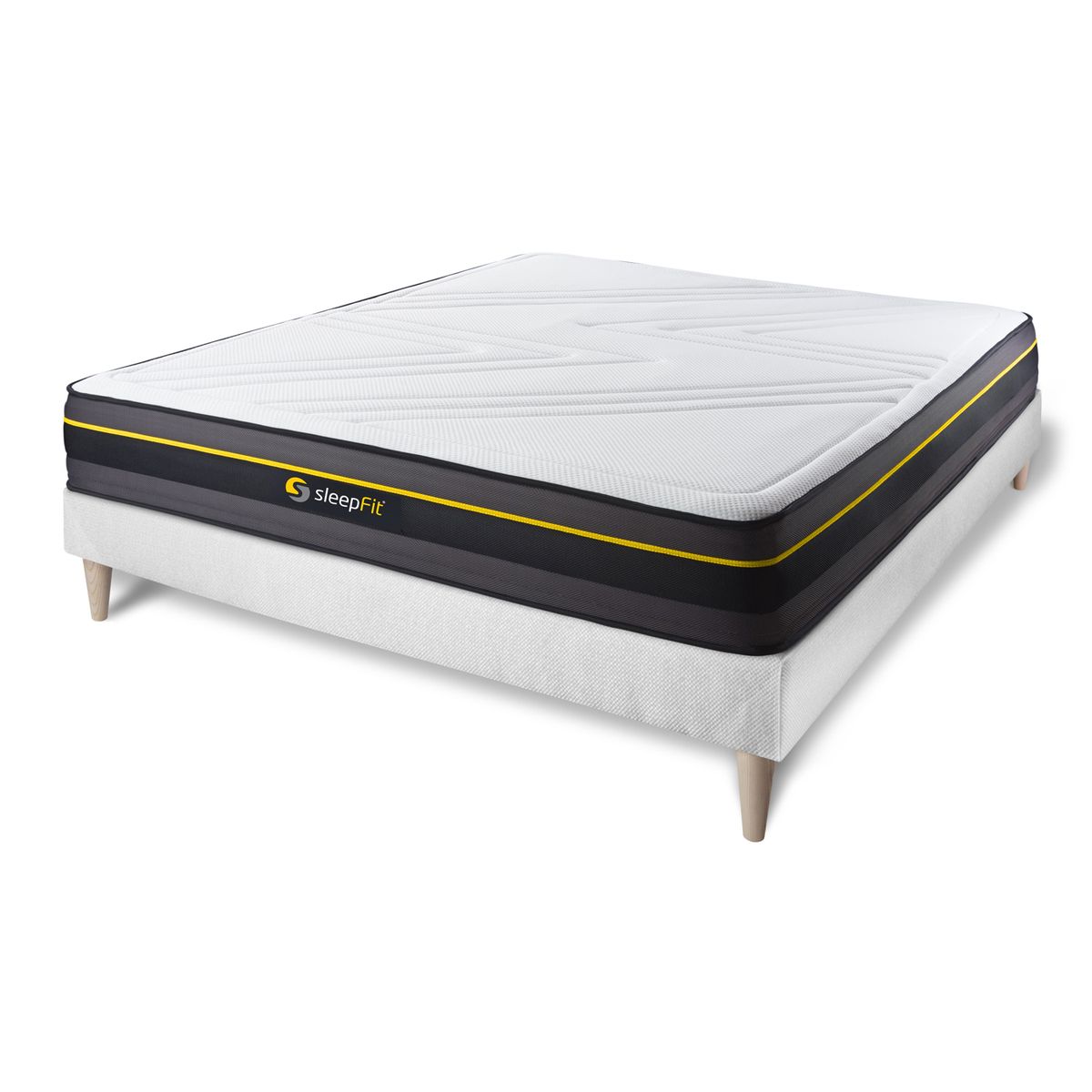 Pack colchón active 135x190cm + somier multiláminas, espuma viscoelástica ,