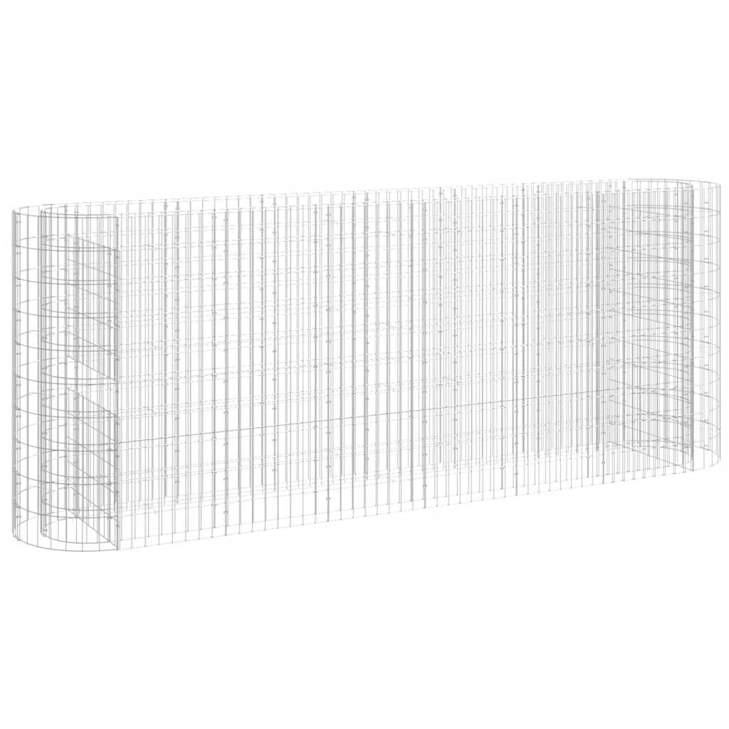 vidaXL arriate de gaviones de hierro galvanizado 260x50x100 cm