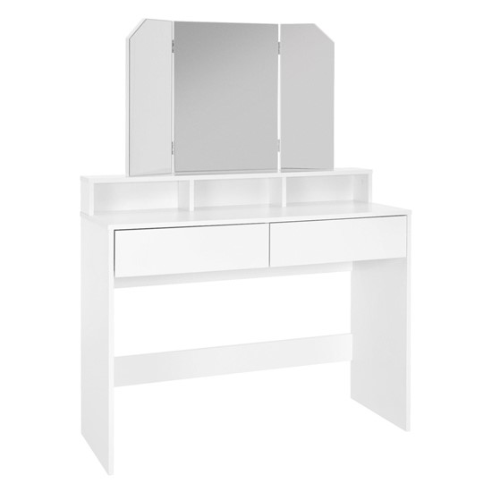 Tocador con espejo de 3 piezas 100x40x140cm blanco ecd germany
