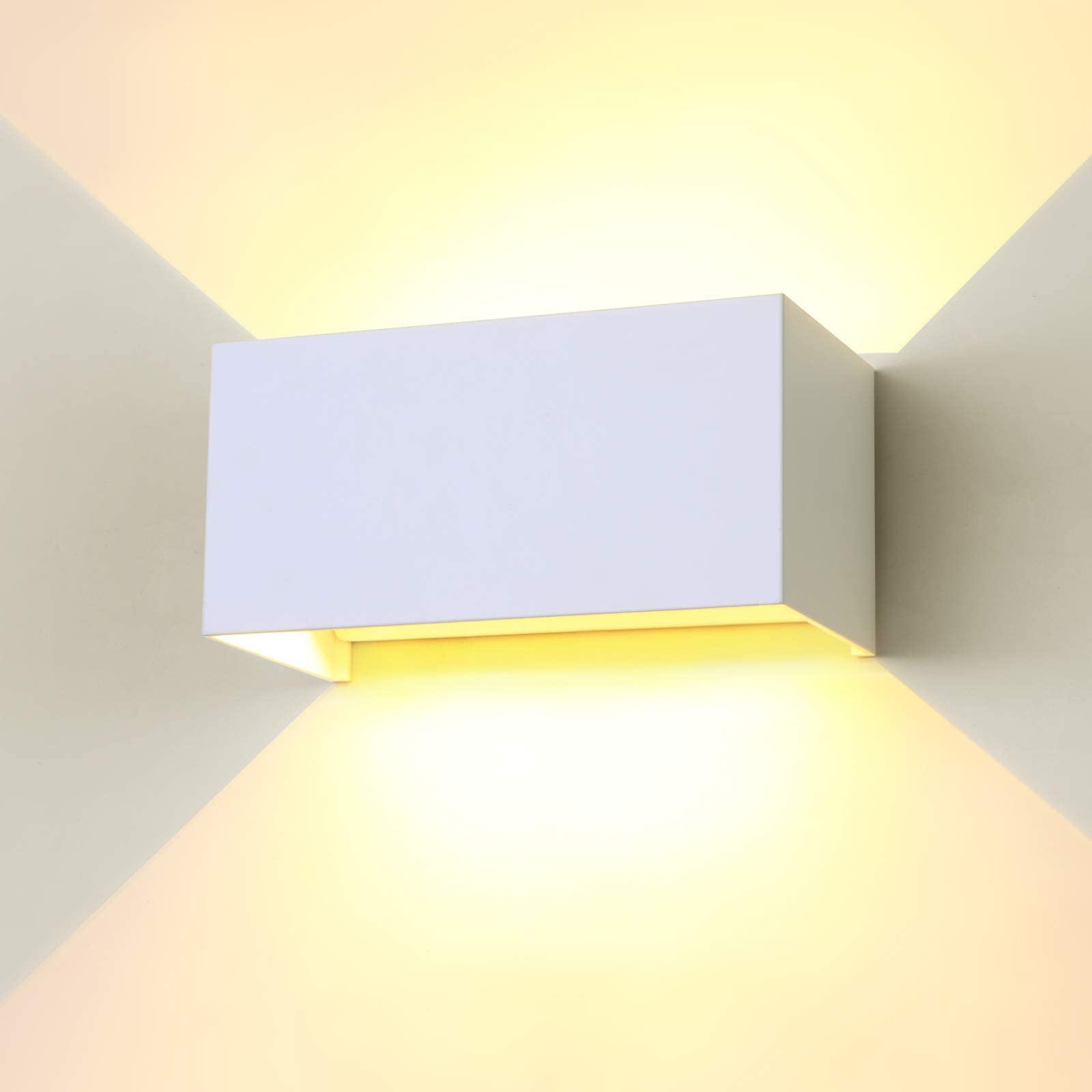 Aplique de pared interior y exterior aluminio impermeable regulable 24 w