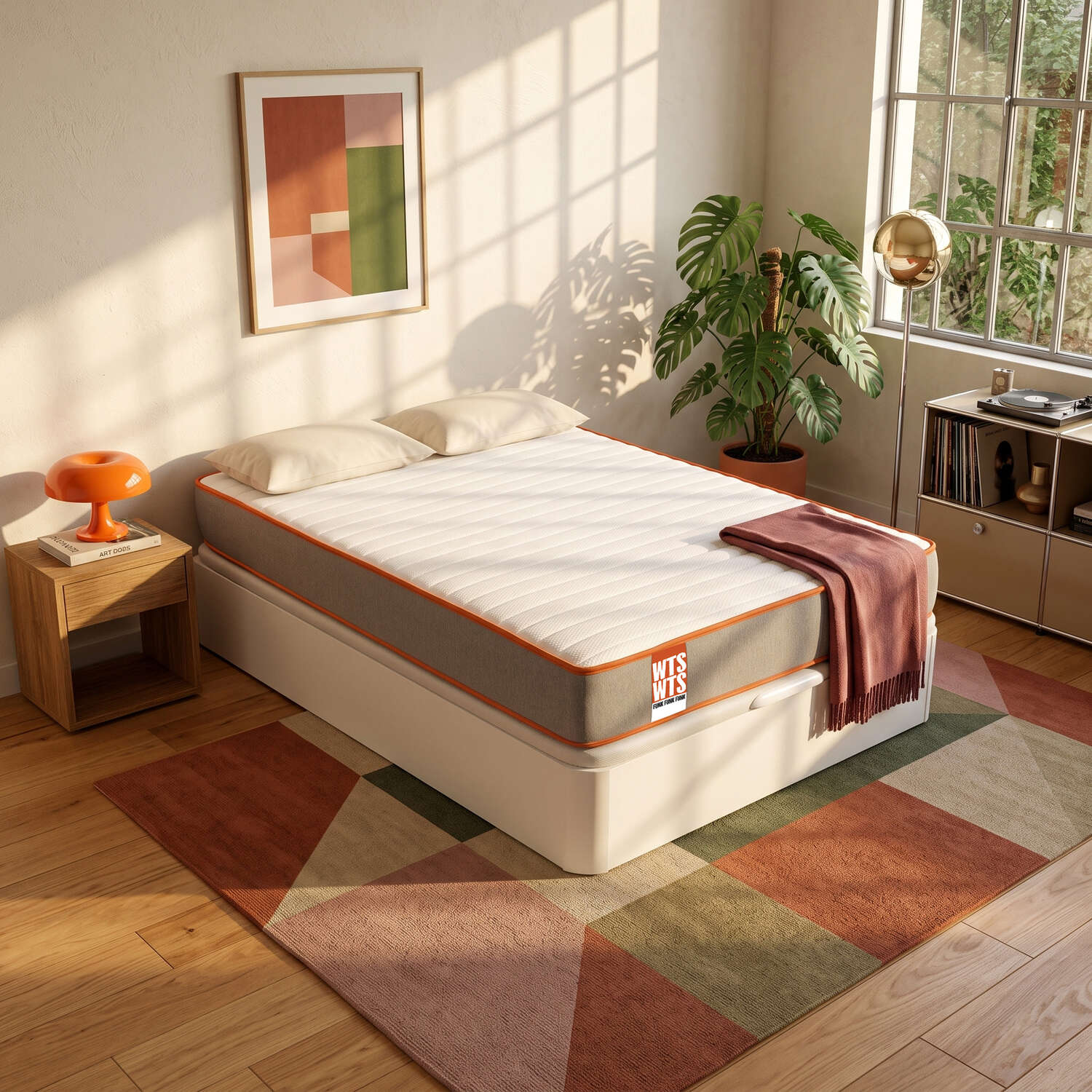 Colchón 180x200 y canapé funk blanco 24cm montaje y retirada incluida