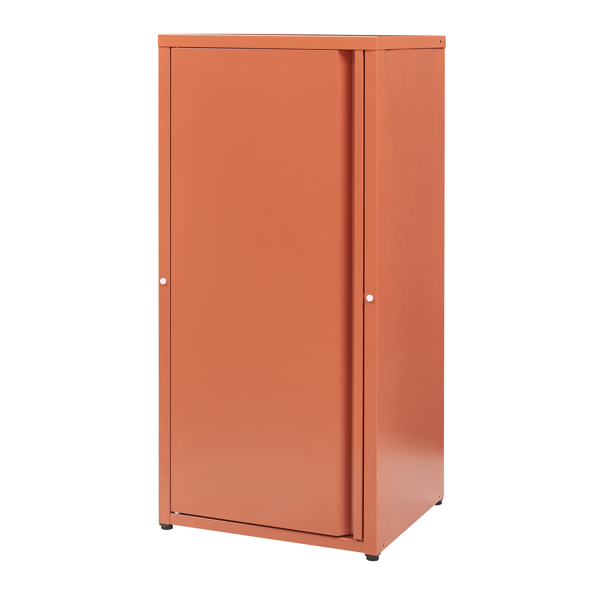Armario de oficina burlöv acero 88x40x35 cm - rojo ladrillo [en.casa]