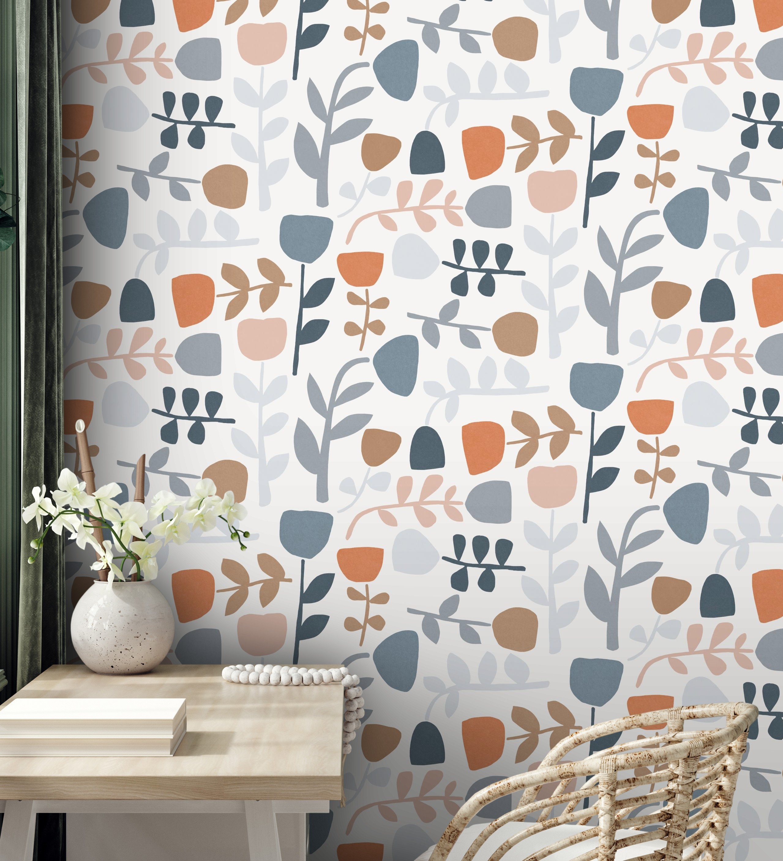 Papel pintado gaulan flores diseño 5.23m²