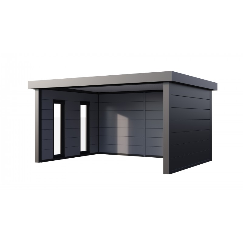 Apoyo de jardin nh2 con ventanas | antracita | 358 x 478 - novo habitat
