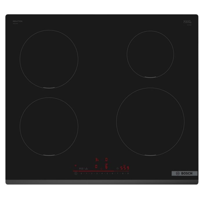 Placa : inducción Bosch 4 fuegos 59,2 / 52,2cm pie631hb1e