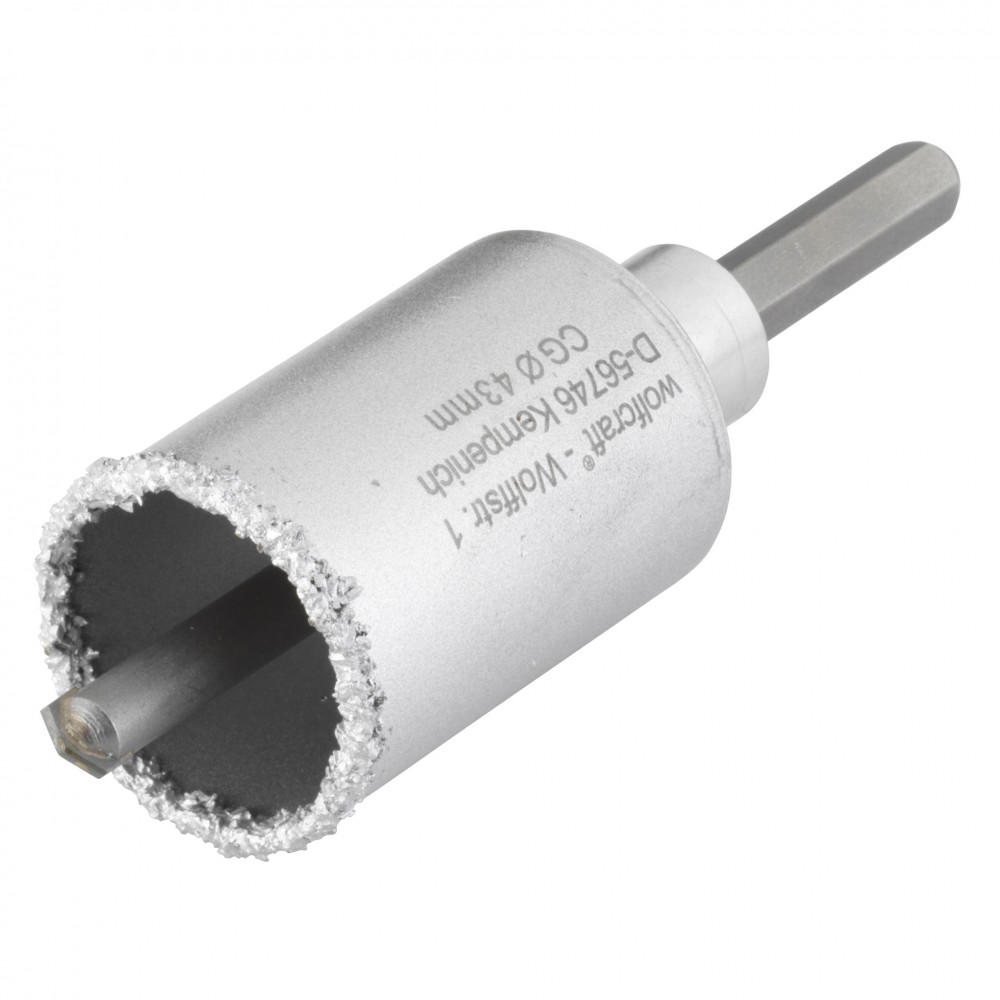 Corona de perforación recubierta de carburo de tungsteno, con adaptador, ø4