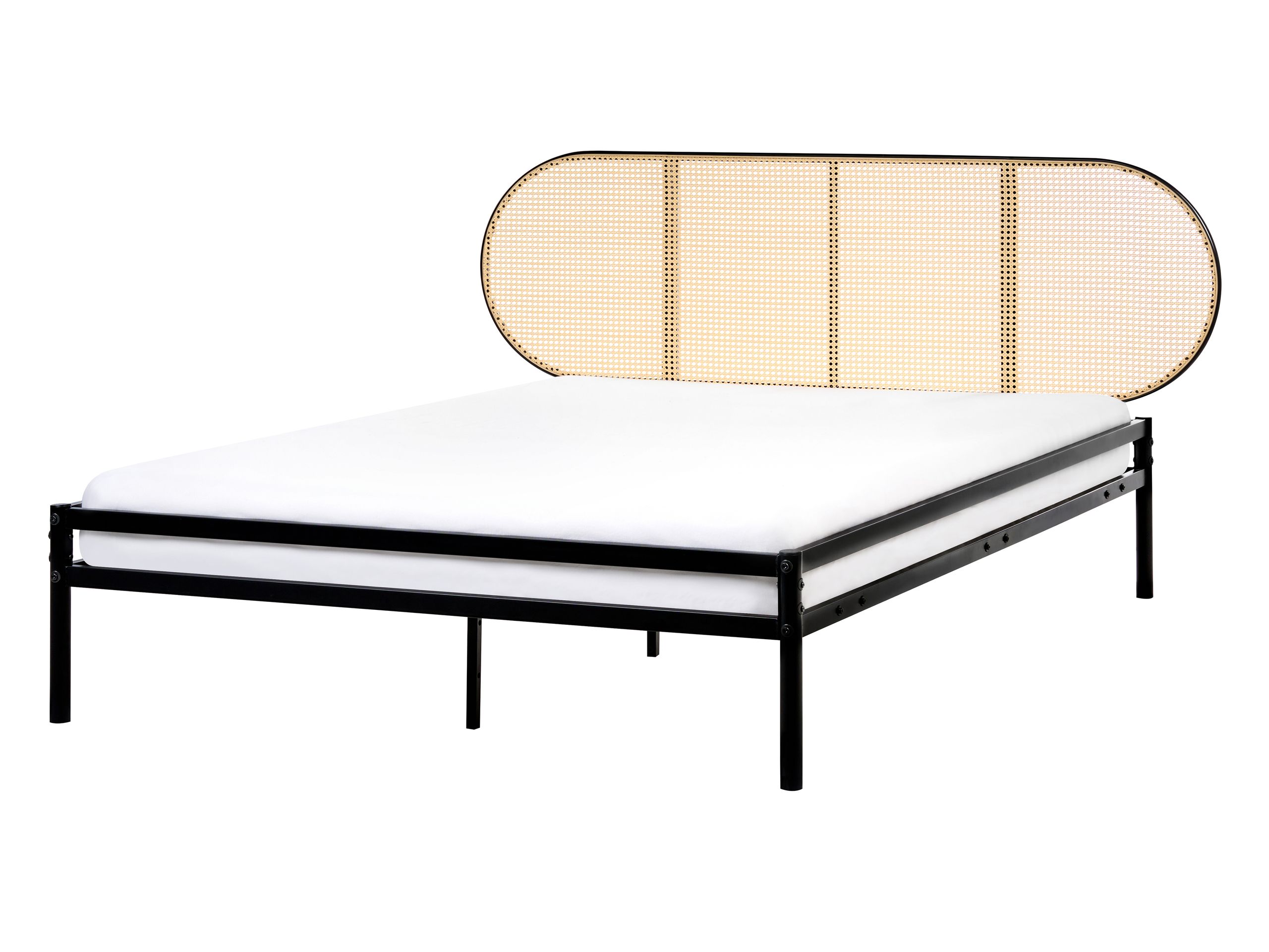Cama ratán sintético boulin 140 x 200 cm negro