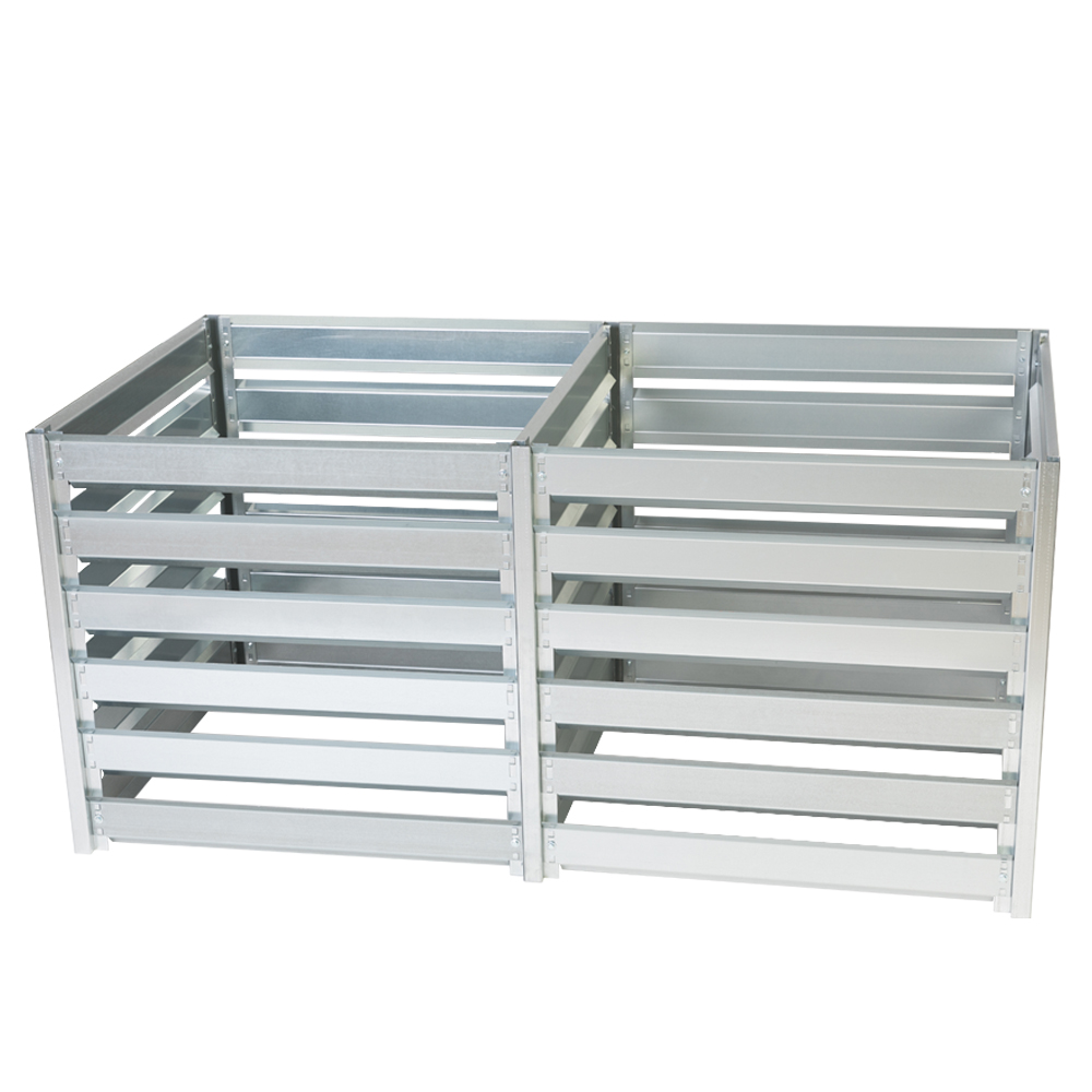 Compostador jardín metálico doble Timbela m800+m800a /1408l