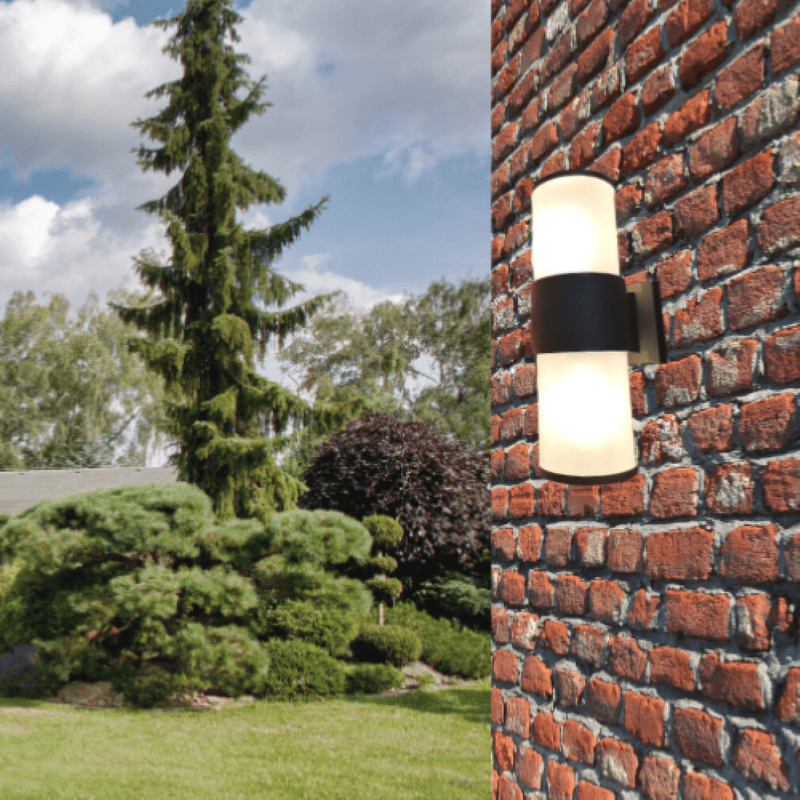 Ip44 doble haz E27 aplique LED opaco - silamp