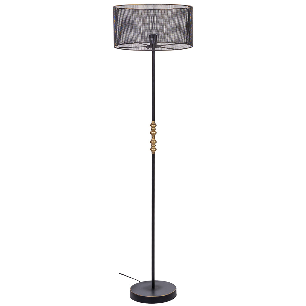 Lámpara de pie de metal negro 39.5x39.5x139/152.5h cm