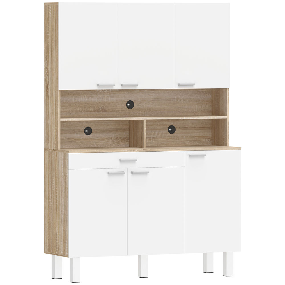 Alacena de cocina 120x40x175 cm color blanco Homcom, hogar - cocina