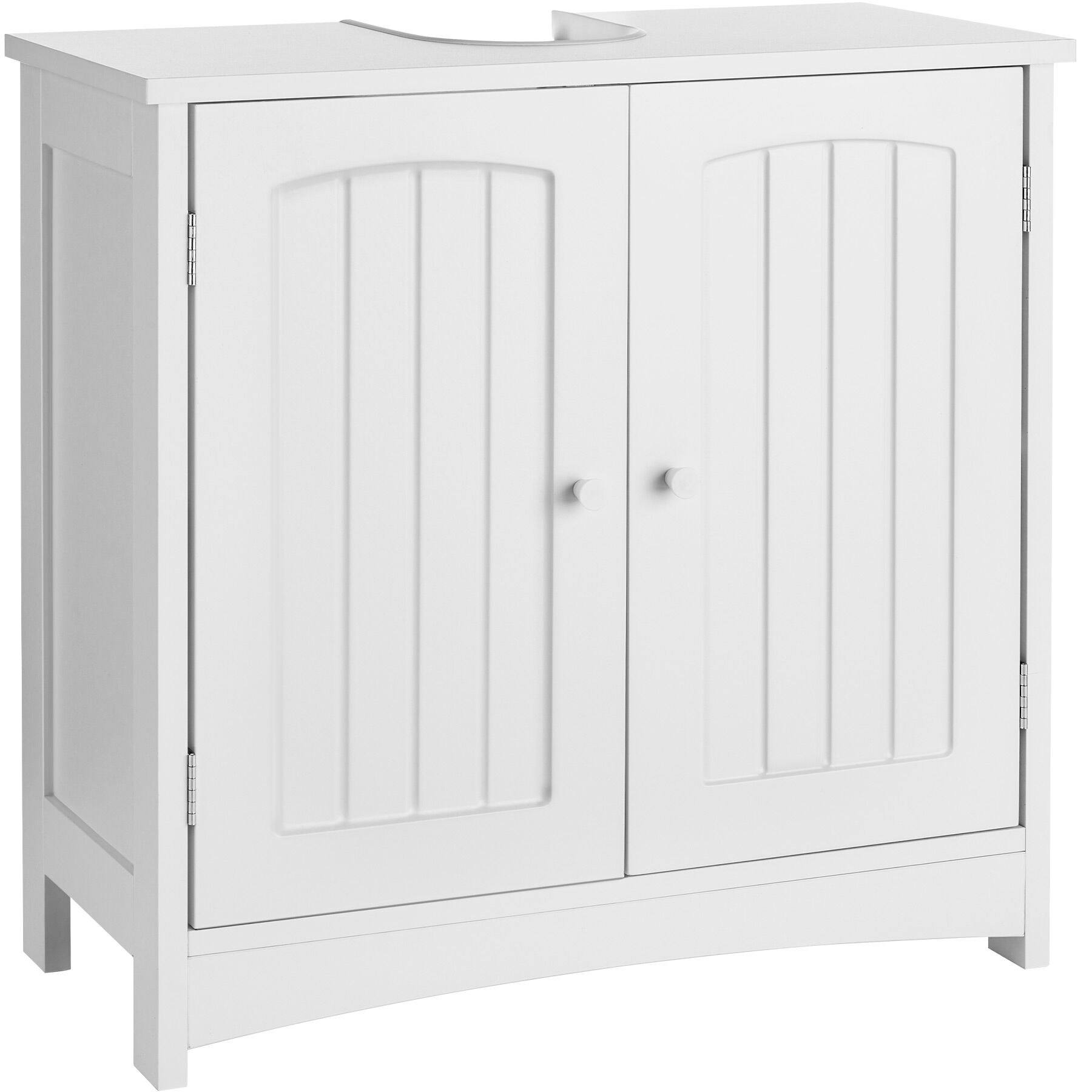 Mueble de lavabo 2 amplios compartimentos 62 x 30 x 60 cm blanco