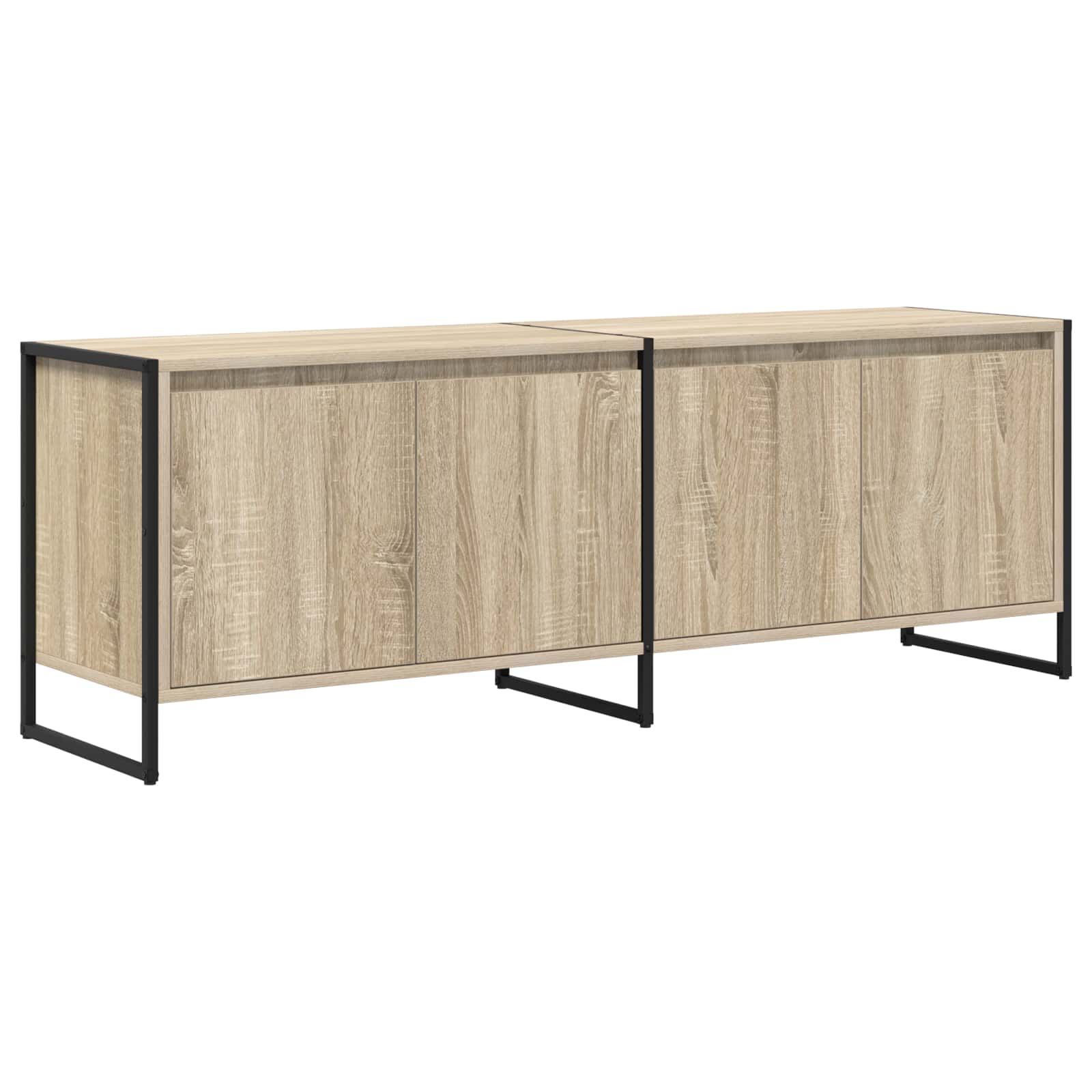 Mueble de tv rectangular moderno con 4 puertas 140