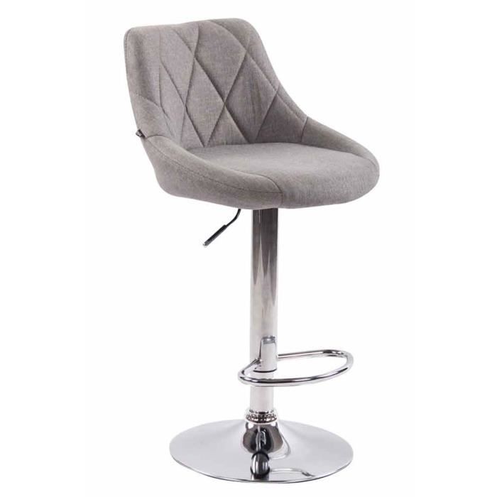 Banqueta bar giratoria gris - asiento acolchado - 46 cm