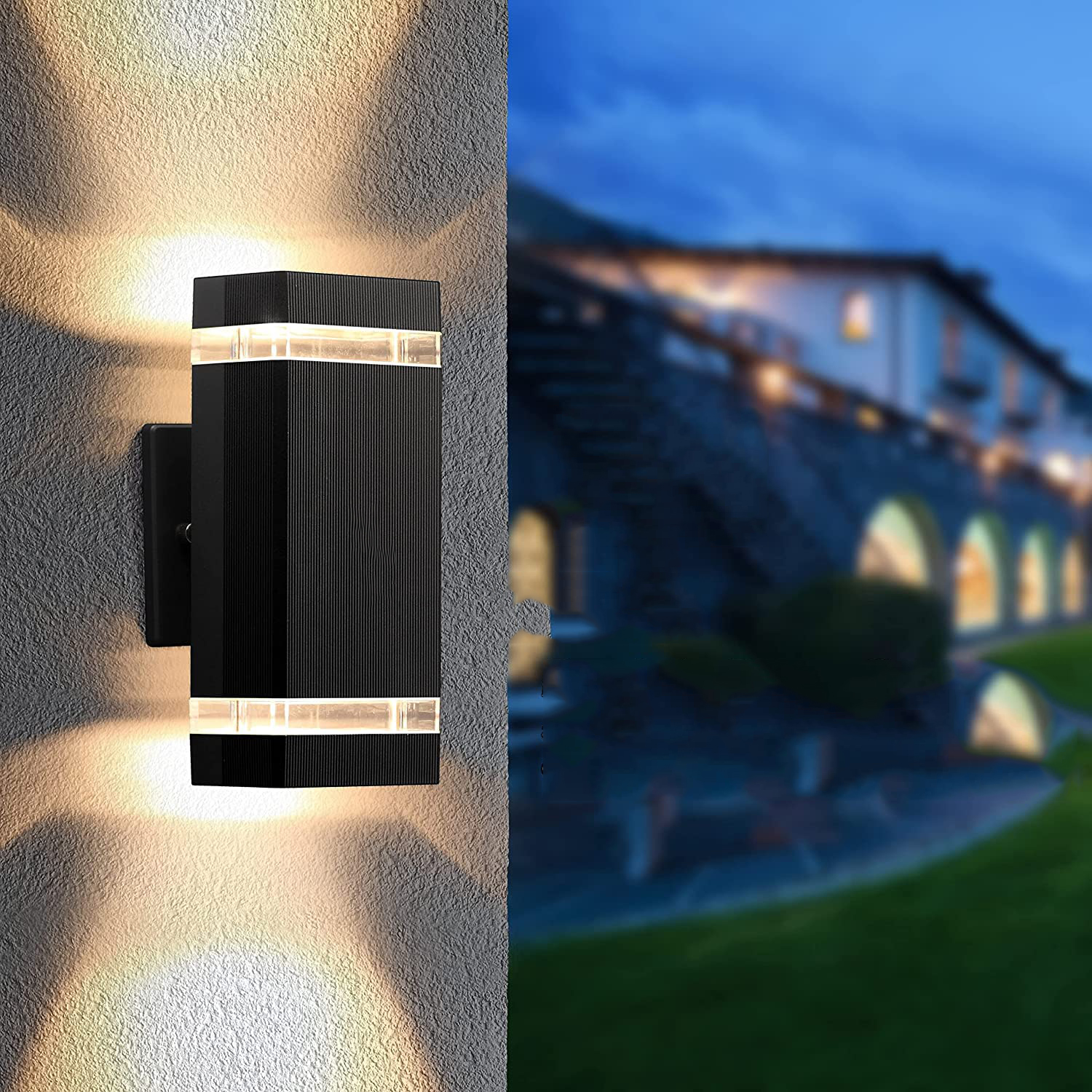 Aplique de pared interior y exterior 3000 k gu10
