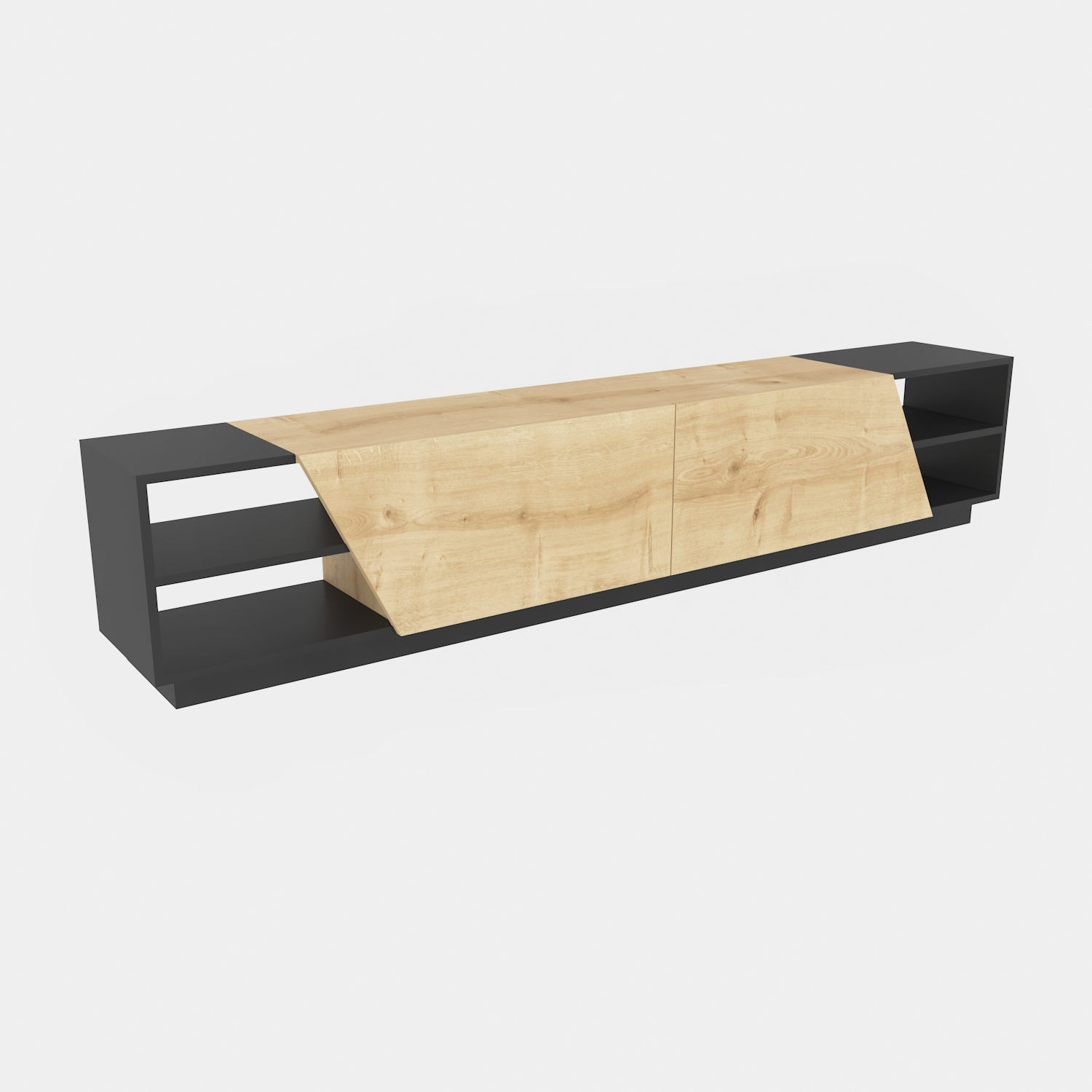 Mueble para la tele de madera <<rhodes>> - 240 x 37 x 47 cm - beige
