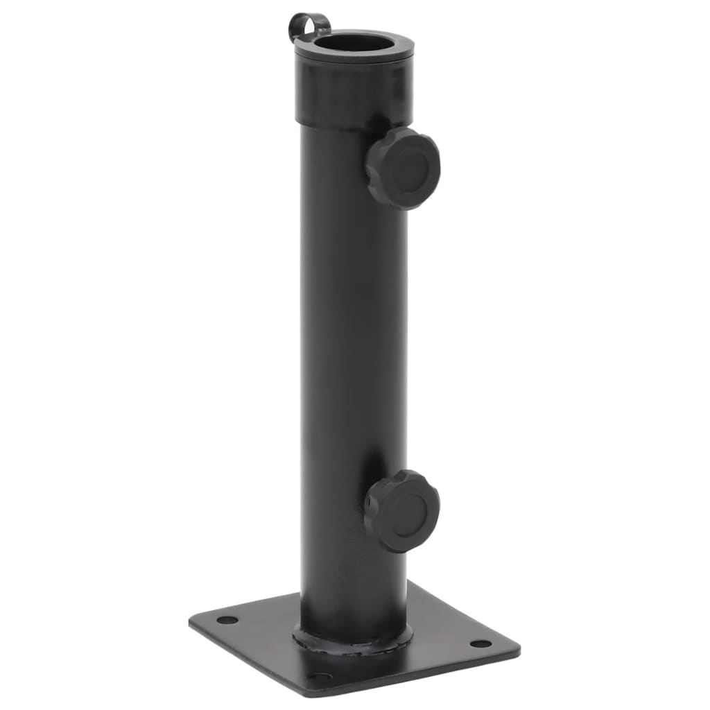 vidaXL base de sombrilla para mástil de ø38/48 mm acero negro mate