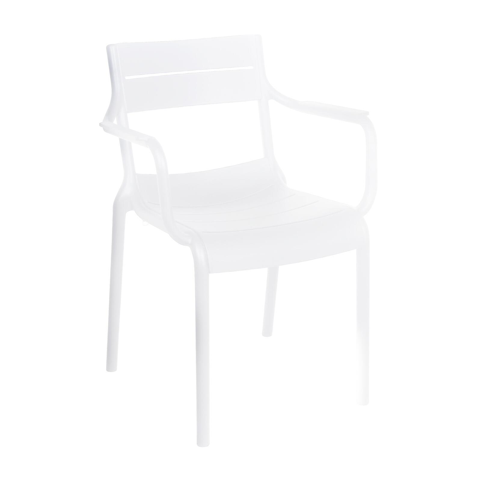 Oviala - sillón de jardín de plástico blanco