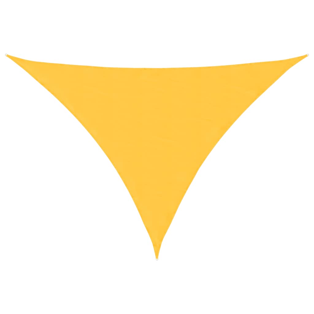 Toldo de vela triangular de tela oxford amarillo 3x3x4,24 m