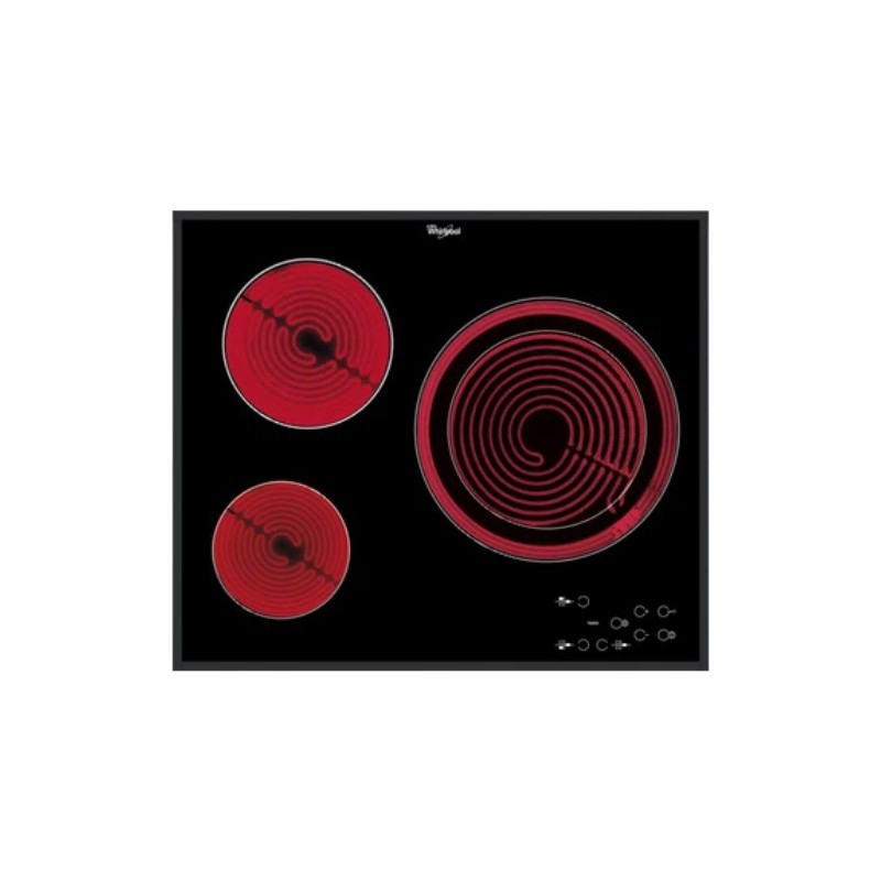 Vitrocerámica Whirlpool akt807bf 3 zonas 5.6 kw touch control