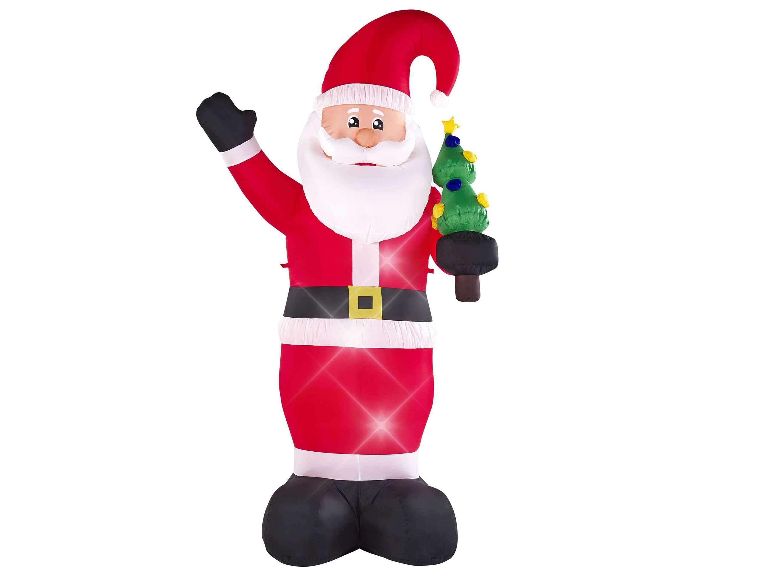 Decoración inflable de exterior LED ivalo papá noel 225 cm rojo