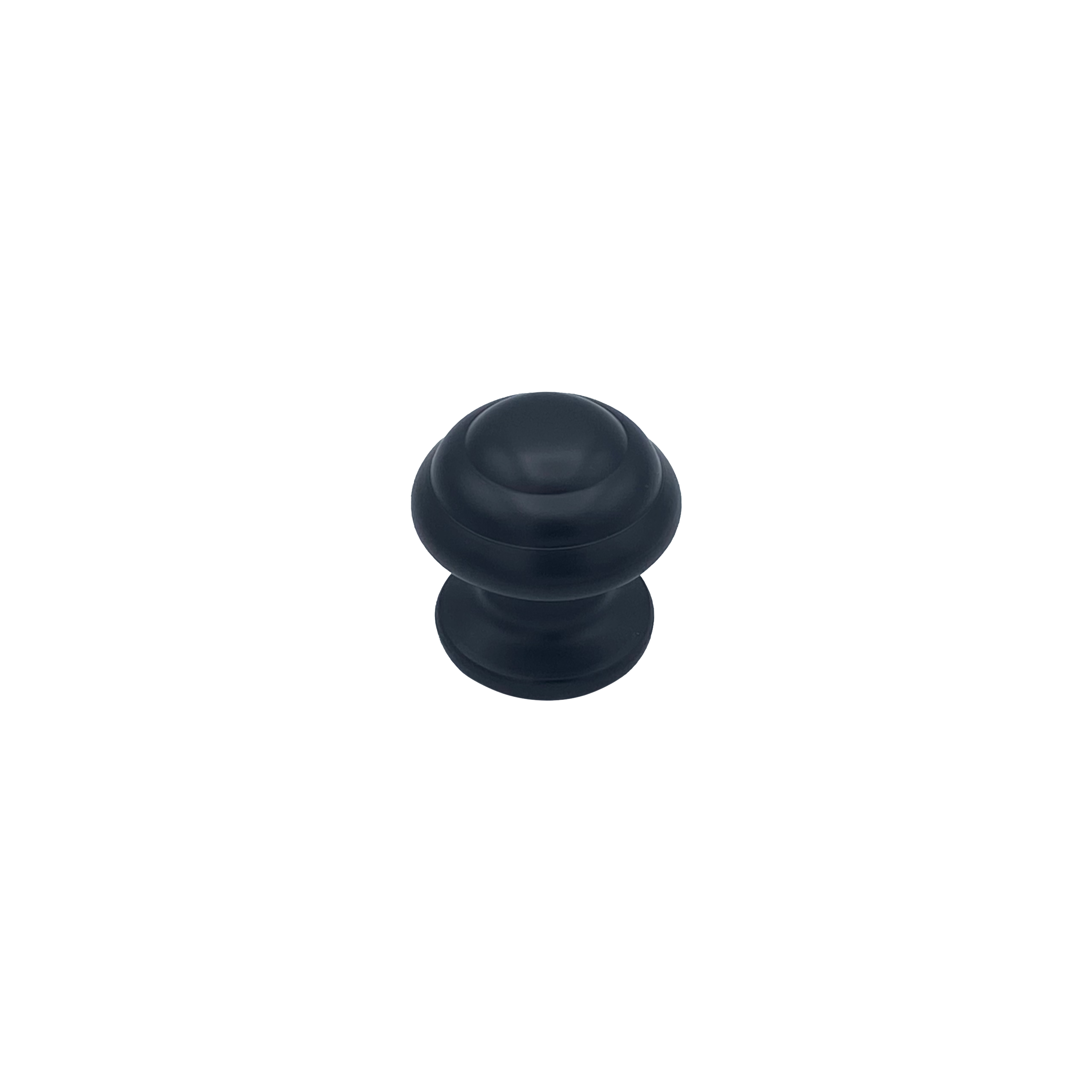 Pomo fijo, lote de 6, tirador de puerta, d: 60 mm, aluminio, negro
