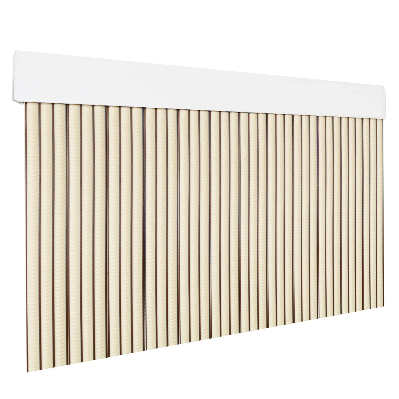 Cortina exterior o interior PVC (210x90cm, beig+filo marron p2)