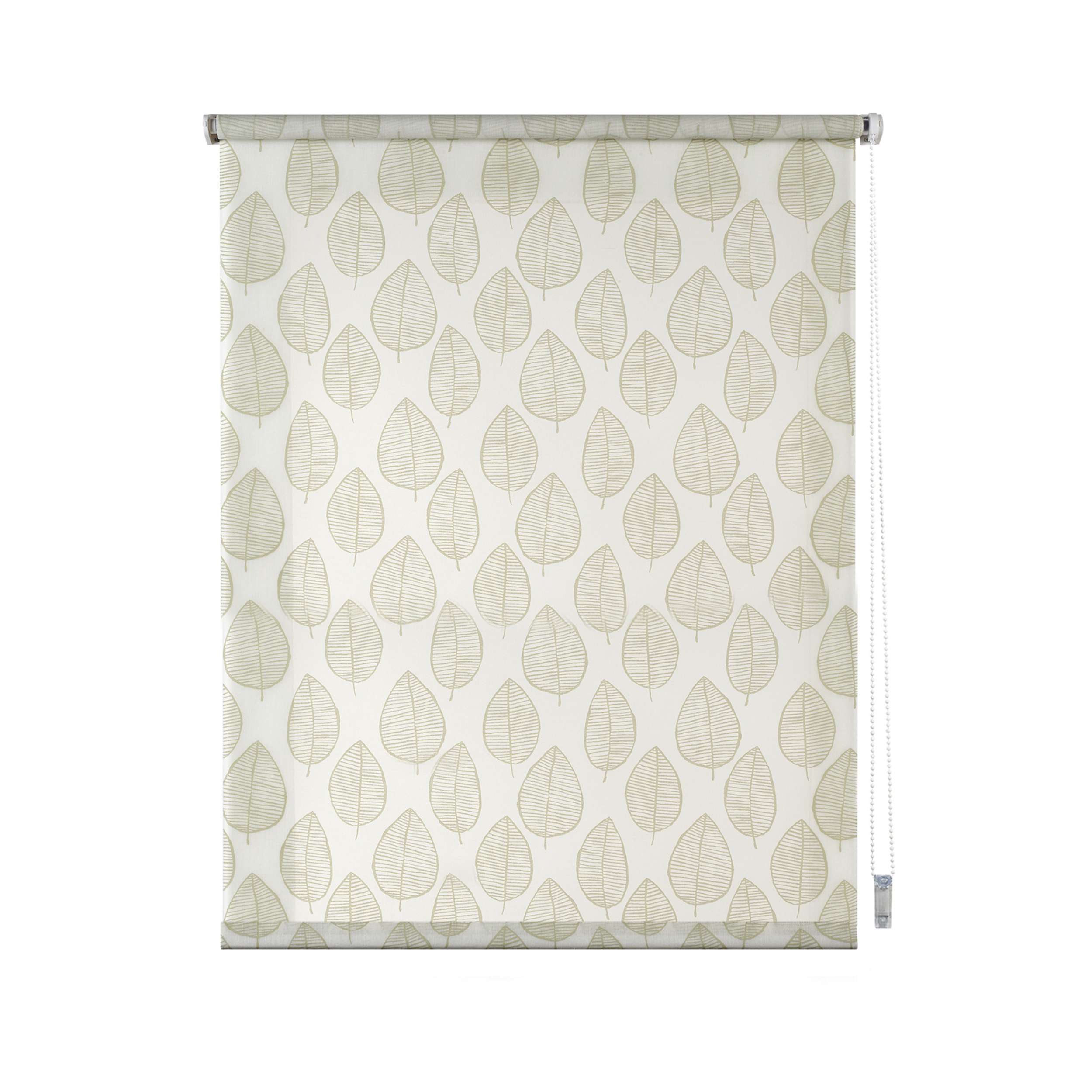 Estor enrollable estampado traslúcido natural verde, 150 x 180cm