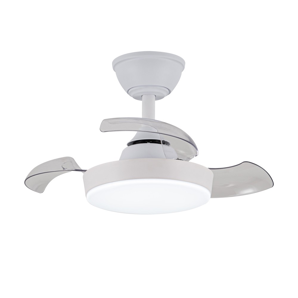 Cristalrecord ventilador de techo LED con aspas retráctiles hornet, 32w