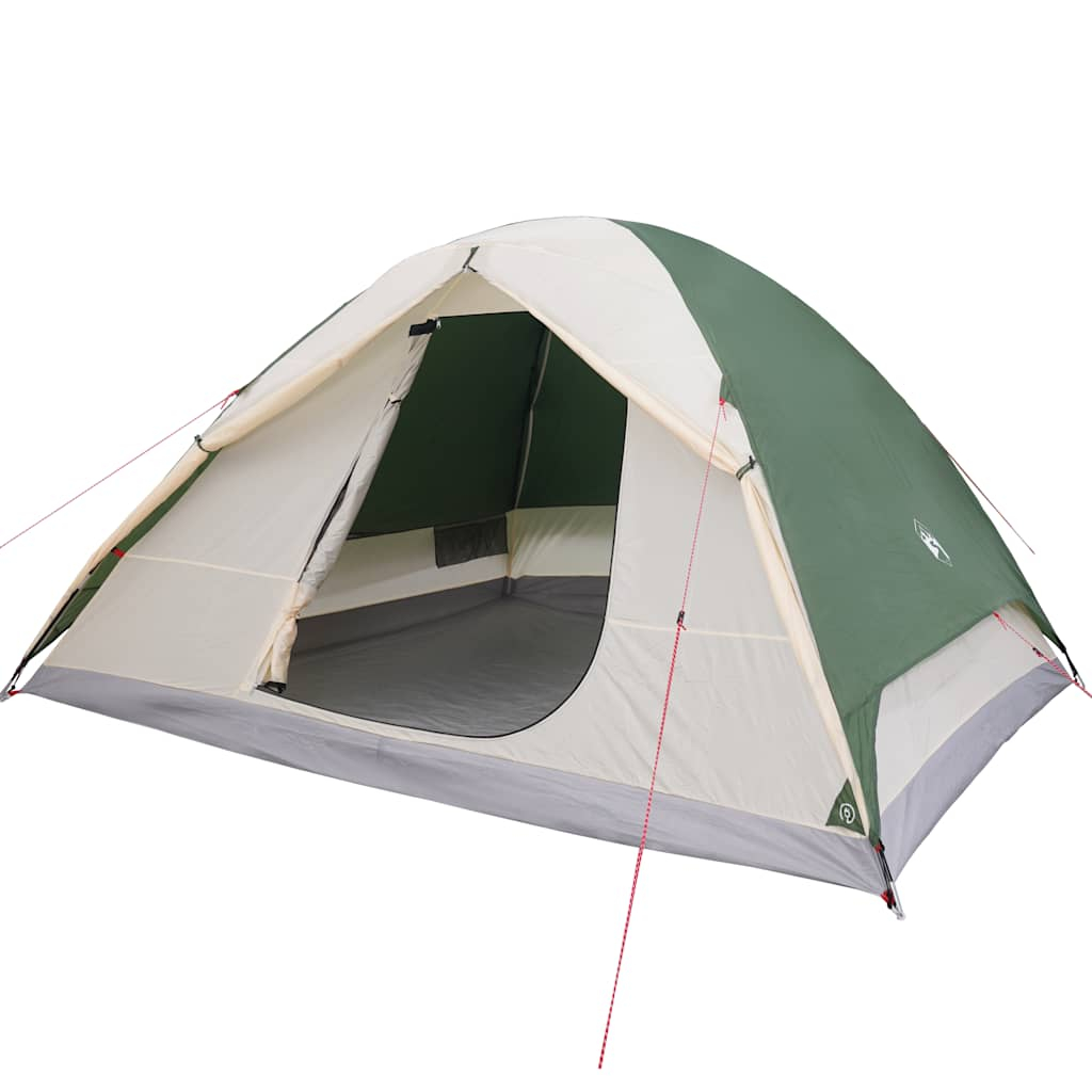 vidaXL tienda de campaña iglú para 6 personas impermeable verde