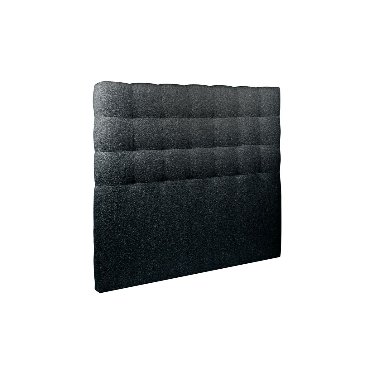 Cabecero acolchado de 140 cm - tejido rizado negra - negro
