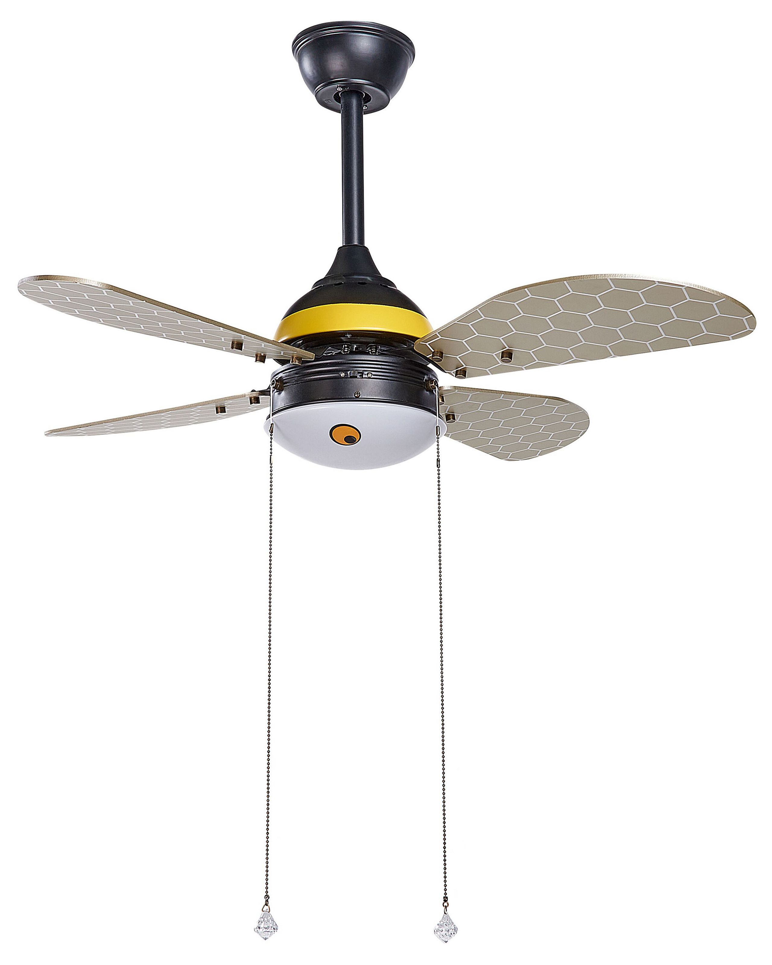 Ventilador de techo con luz dolores LED amarillo