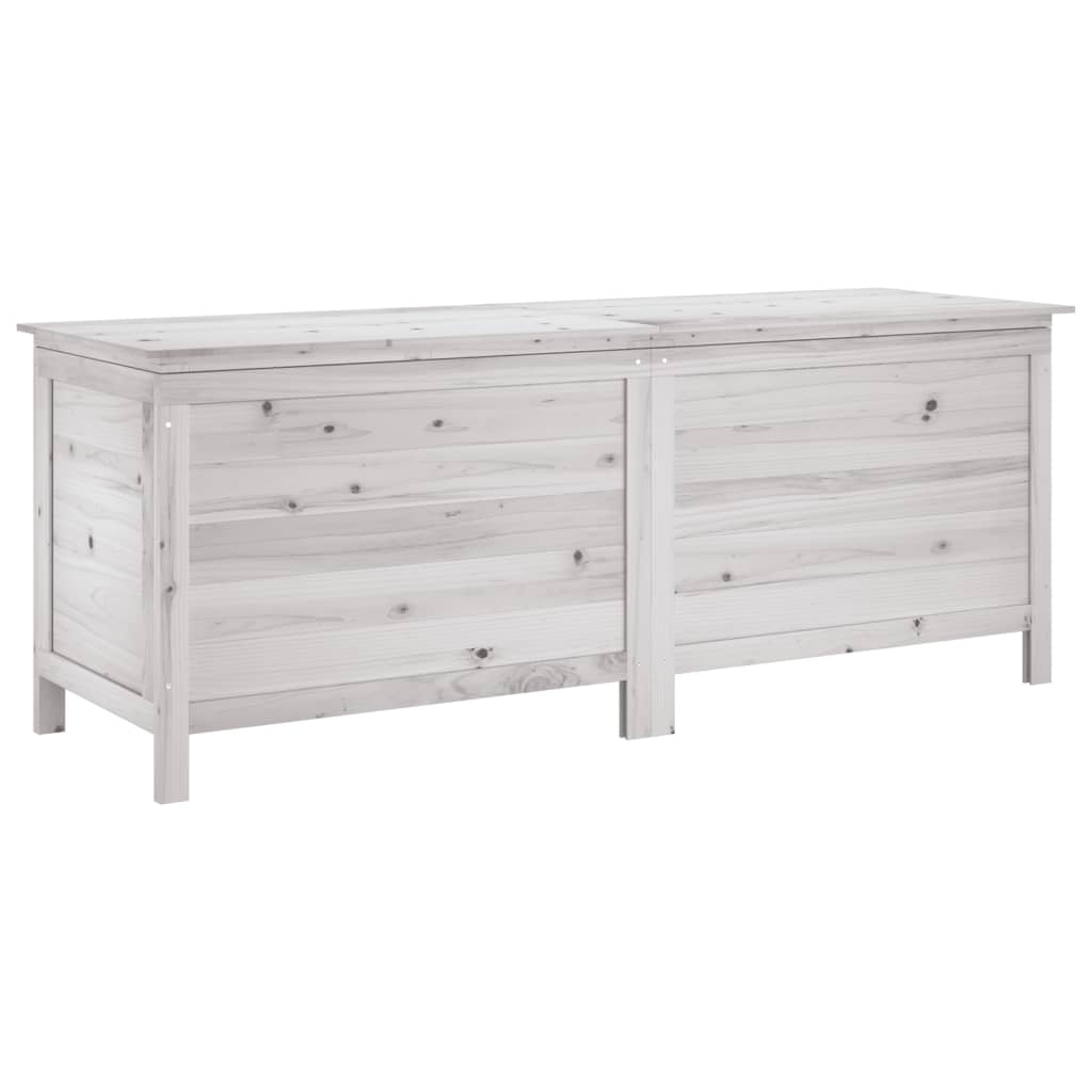 vidaXL arcón de jardín madera maciza abeto blanco 150x50x56,5 cm