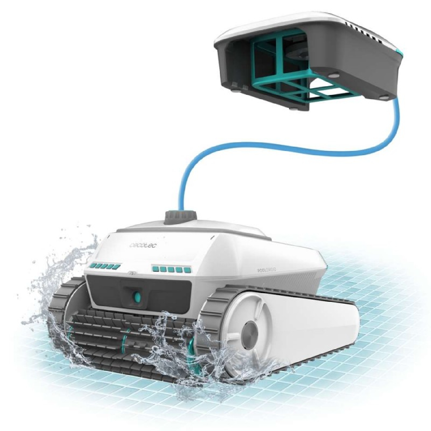 Cecotec robot limpiapiscinas para fondos, paredes, línea de flotación