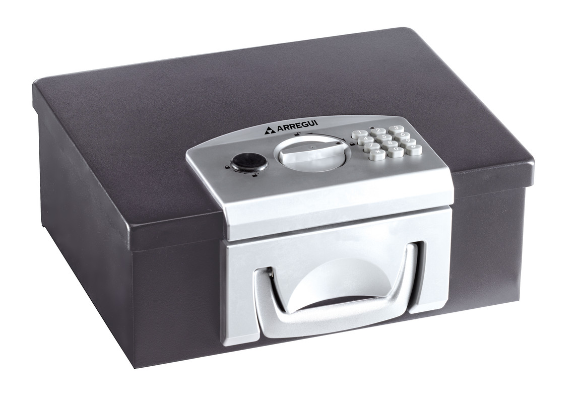 Arregui bric c9547 caja caudales maletín apertura electronicá, asa portatil