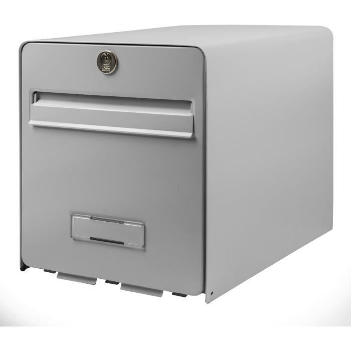 Burg wachter buzón favor de acero galvanizado - 2 puertas - gris