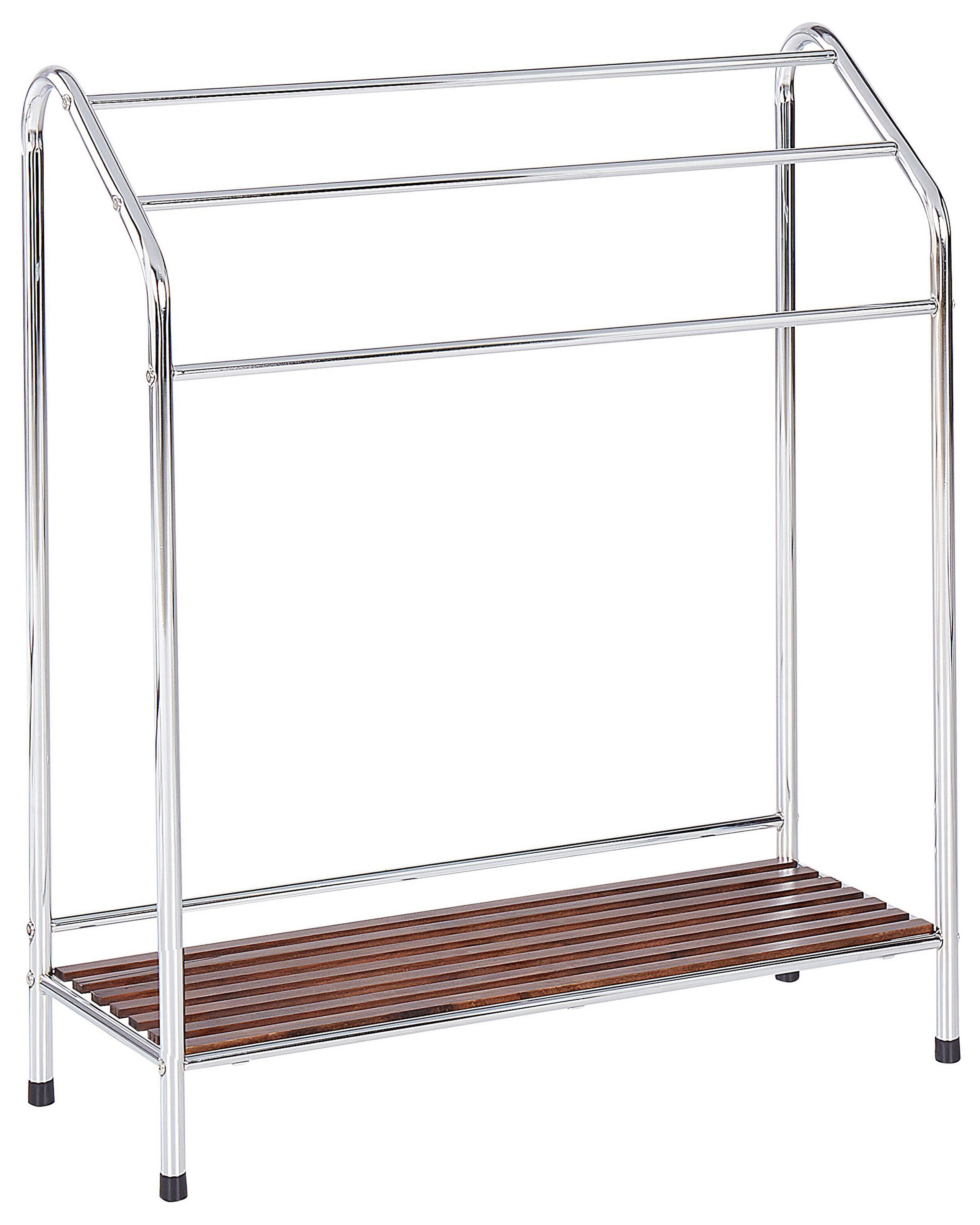 Toallero con estante muriva metal plateado