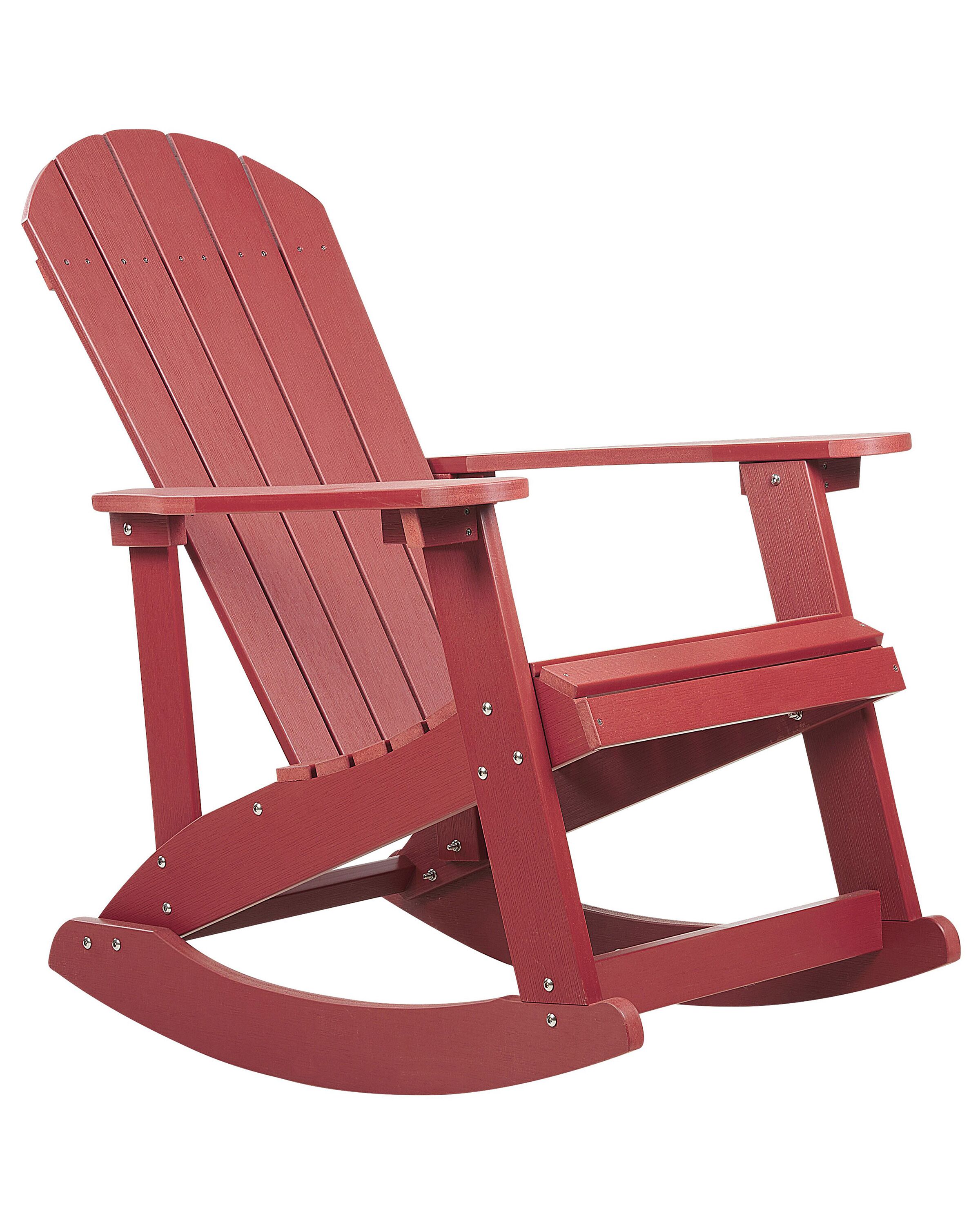 Mecedora de jardín adirondack rojo