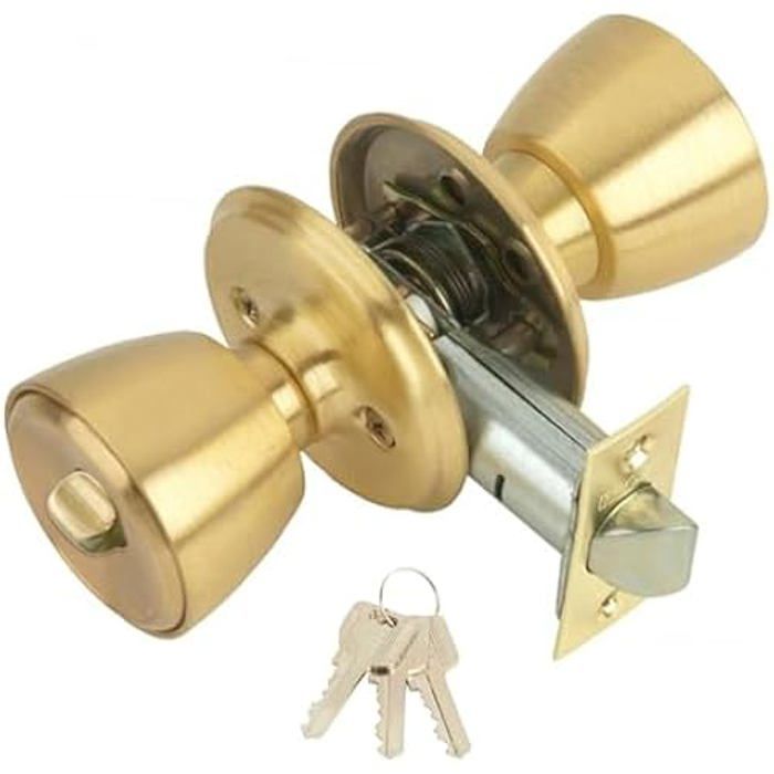 Cerradura con pomo para puerta de entrada 501b-3-3-70