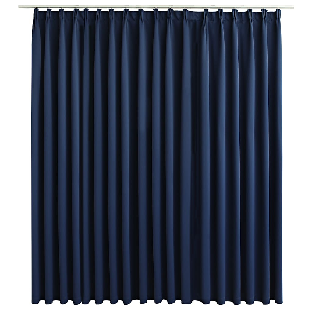 vidaXL cortina opaca con ganchos azul 290x245 cm